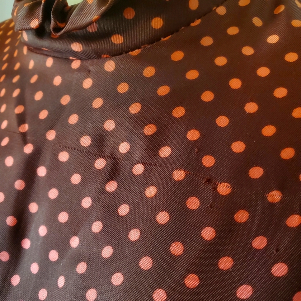 Vintage 70s Vicky Victorian Velvet Dot Dress - Picture 6 of 11